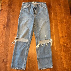 Abercrombie Curve Love The Ankle Straight Ultra High Rise Jeans, 29/8 Long